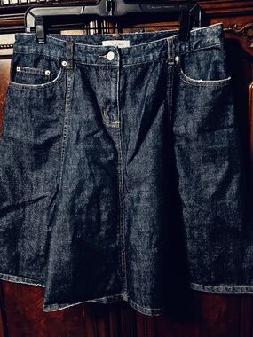 Isaac Mizrahi Denim Skirt A-Line Sz12